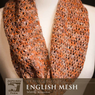 English Mesh Scarf in Juniper Moon Farm Findley DK Dappled