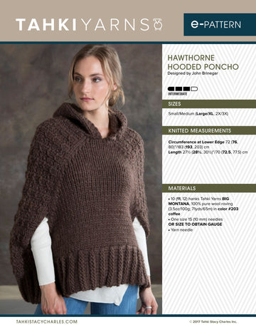 Tahki Yarns Hawthorne Hooded Poncho