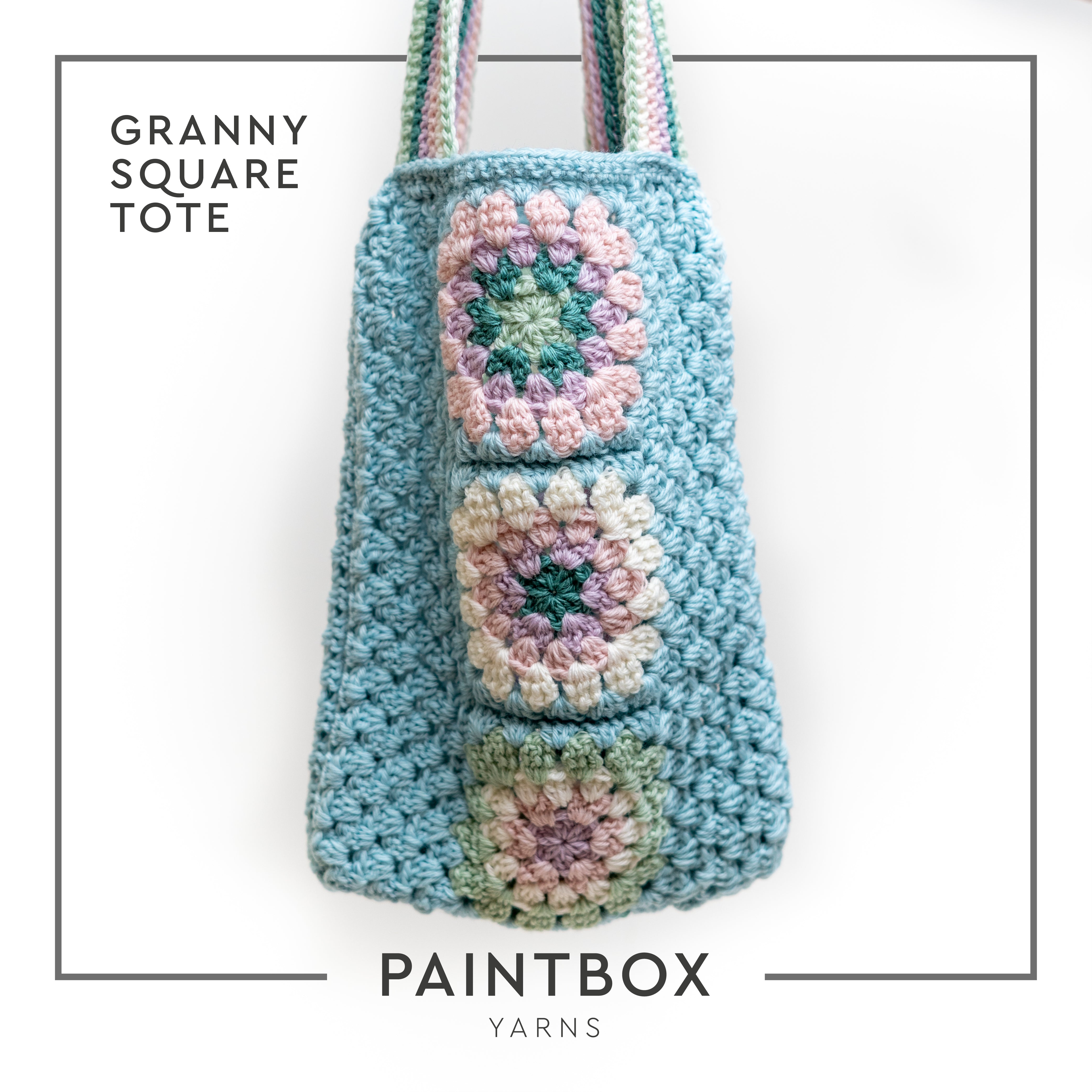 Paintbox Yarns Granny Square Tote Crochet Pattern