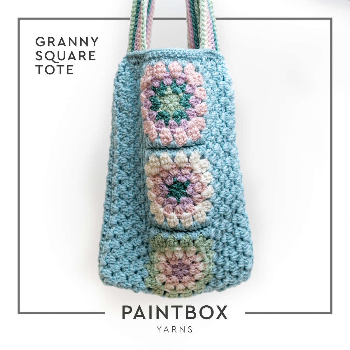 Paintbox Yarns Granny Square Tote Crochet Pattern