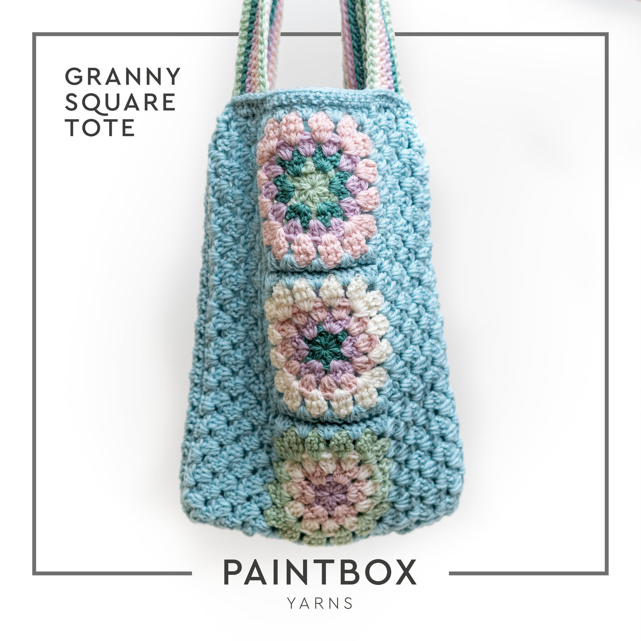 Paintbox Yarns Granny Square Tote Crochet Pattern