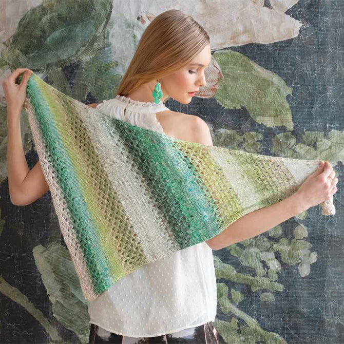 Noro Triangular Shawl Wrap Knitting Pattern