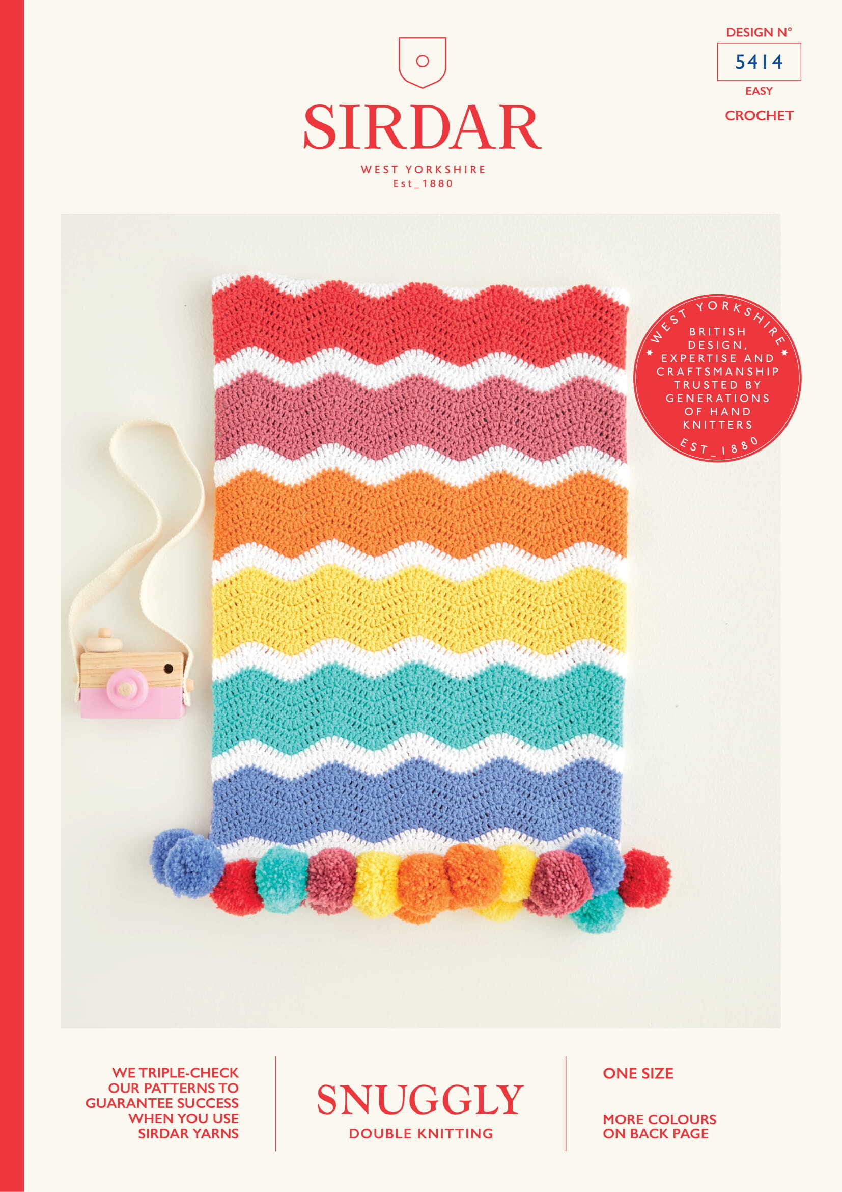 Sirdar Crochet Rainbow Chevron Blanket Pattern