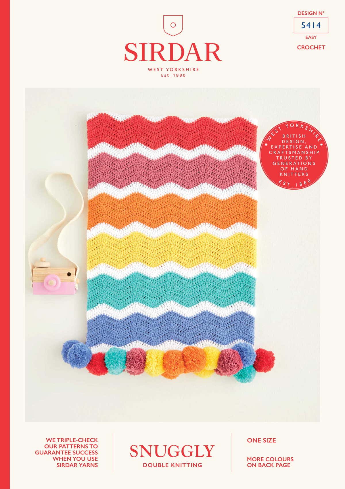 Sirdar Crochet Rainbow Chevron Blanket Pattern