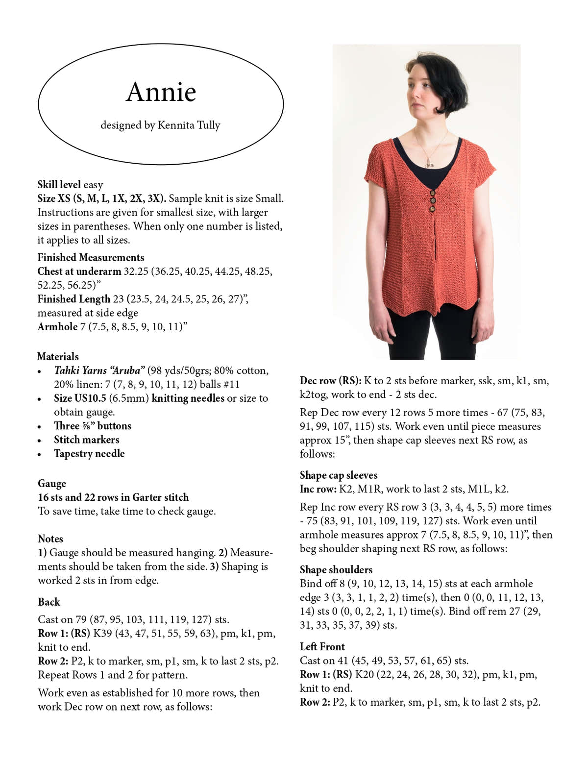 Wildflowerknits Annie Cardigan Knitting Pattern