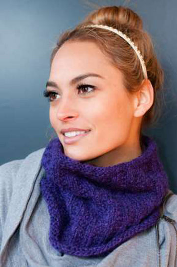 Ribbed Cowl in Plymouth Baby Alpaca Aire - F543 - PDF