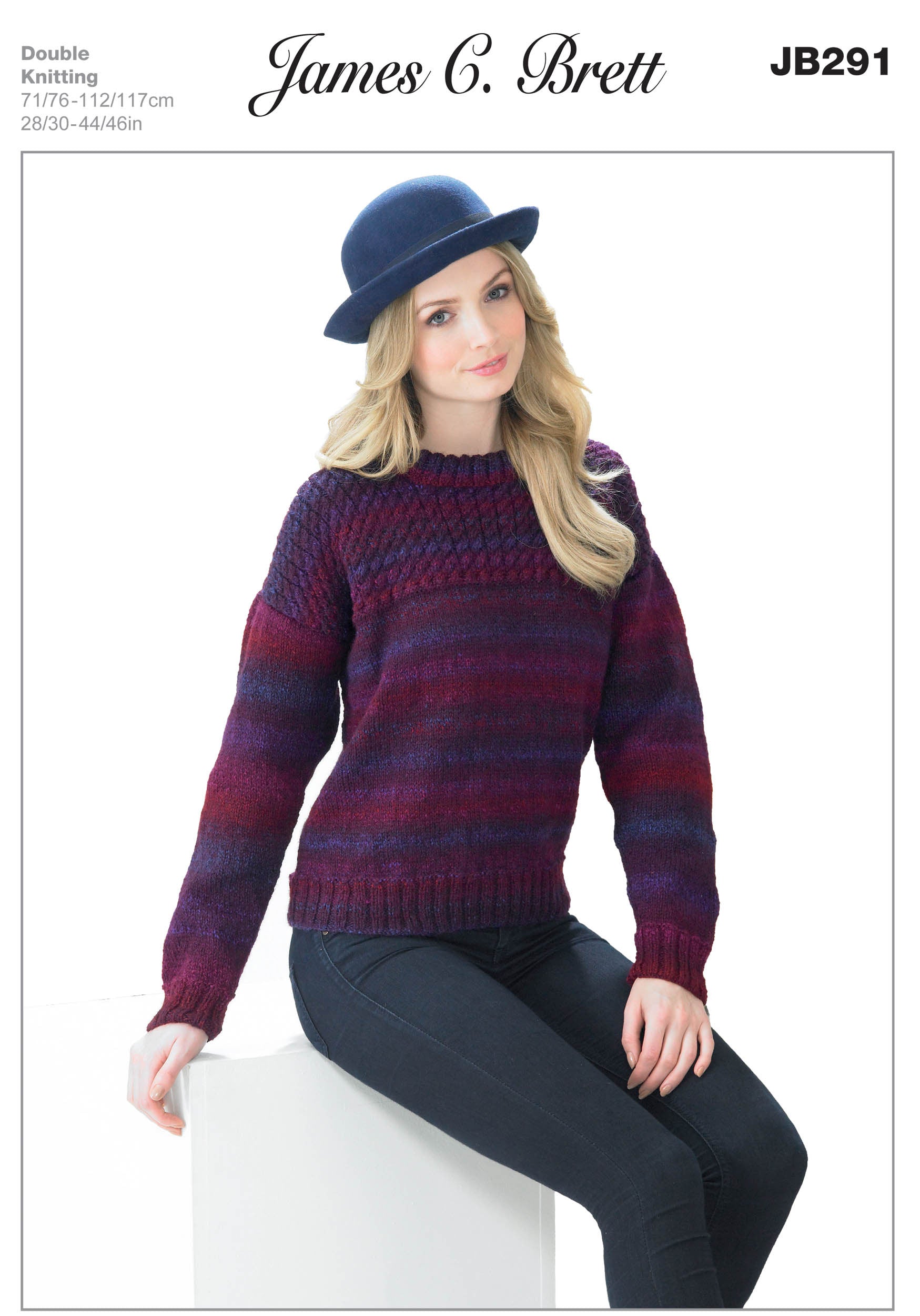 James C. Brett JB291 Sweater Knitting Pattern
