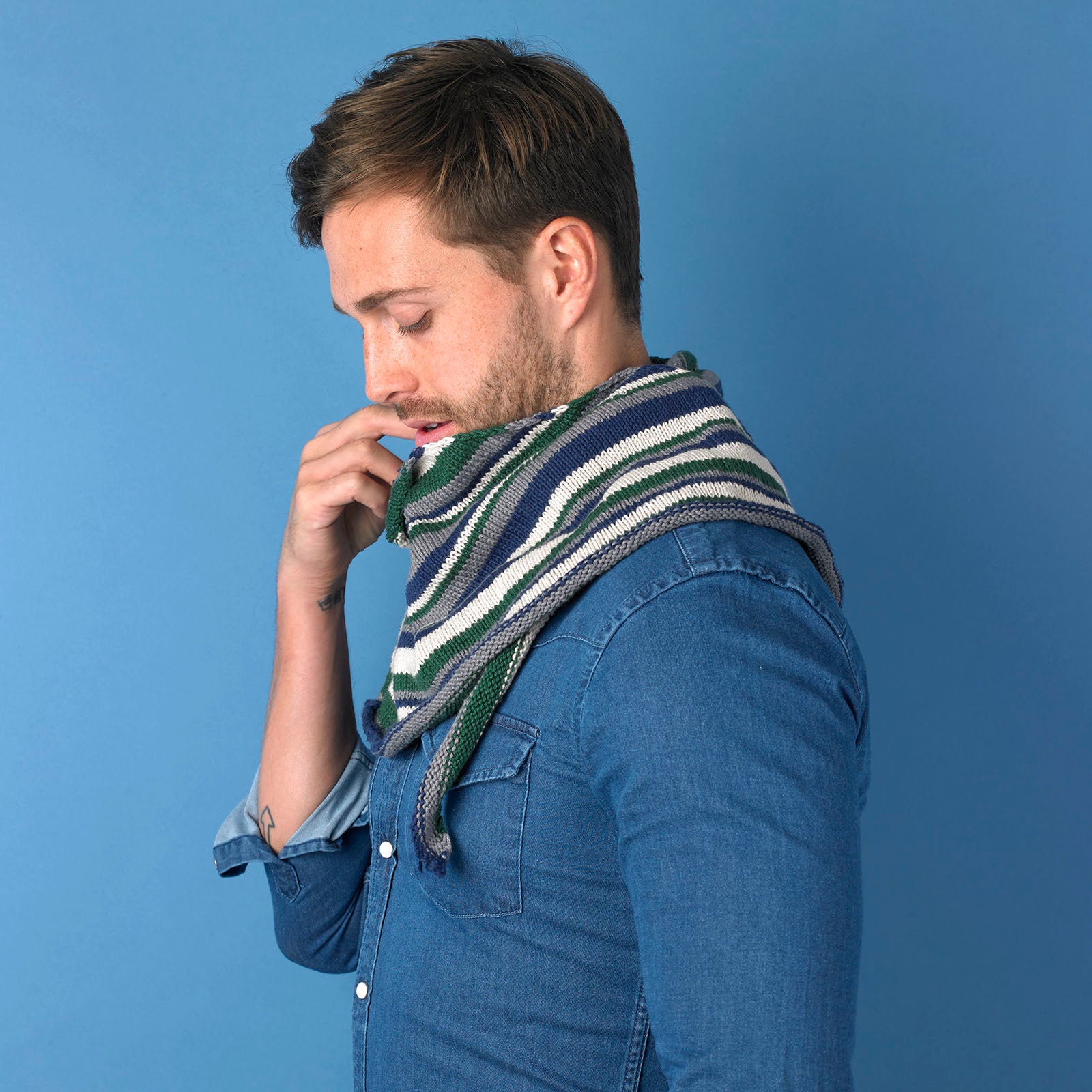 Paintbox Yarns Tie Break Triangle Scarf Knitting Pattern