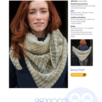 Berroco Miss Honey Wrap Knitting Pattern