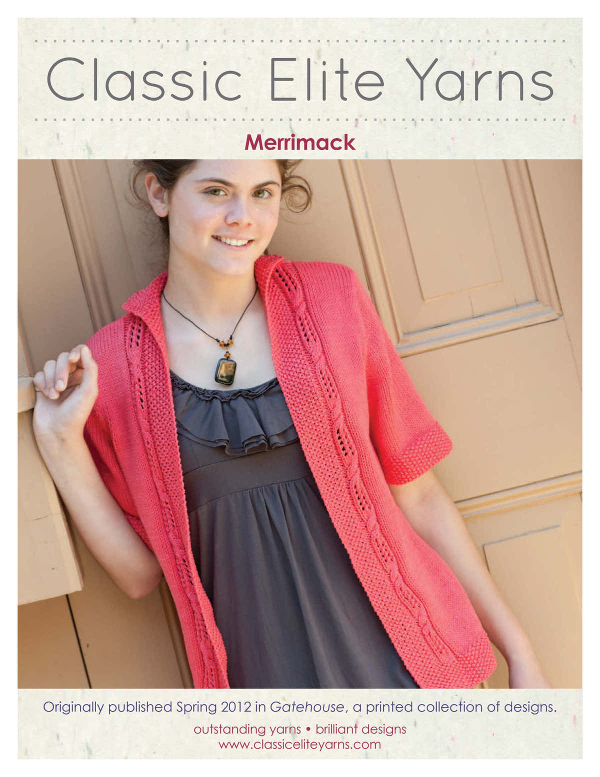 Classic Elite Yarns Merrimack Cardigan Knitting Pattern