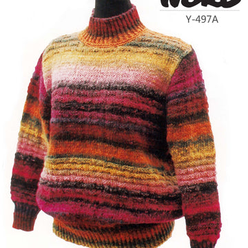 Striped Turtleneck Sweater in Noro Kureyon - PDF