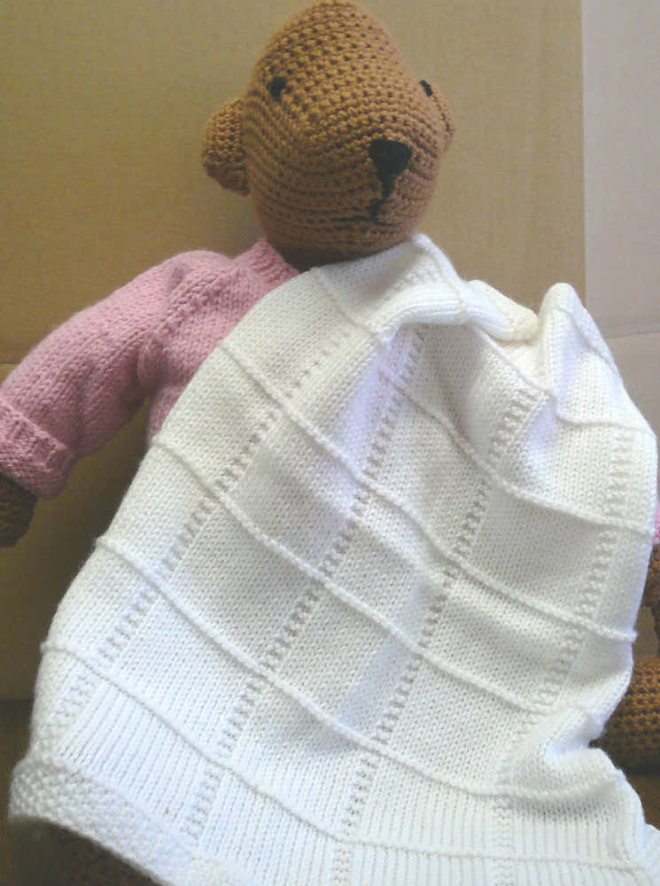 Baby Afghan Squares Wrap Knitting Pattern