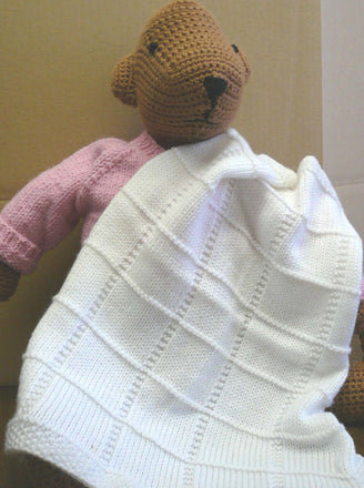Baby Afghan Squares Wrap Knitting Pattern