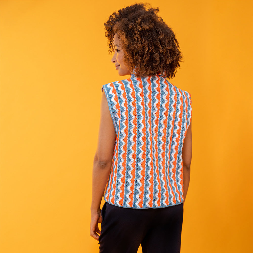 Paintbox Yarns Wavy Slipover Crochet Pattern