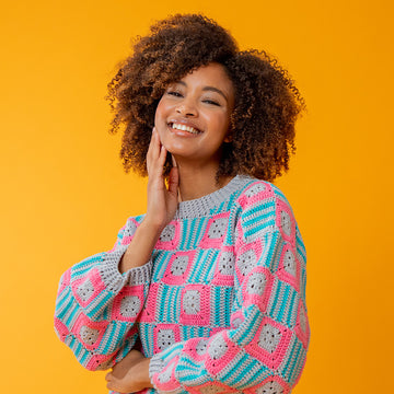 Paintbox Yarns Bold Block Sweater Crochet Pattern