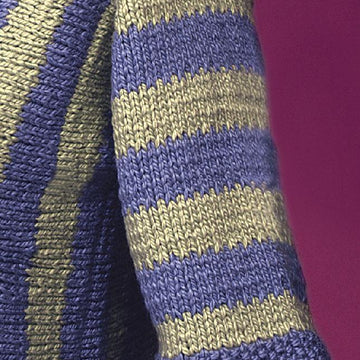 Sideways Knit Striped Pullover #108