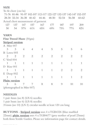 Cotelin Plain in Rowan Fine Tweed Haze - ZM74-00008-ENP - PDF