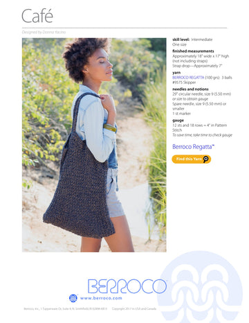 Berroco Caf? Bag Knitting Pattern