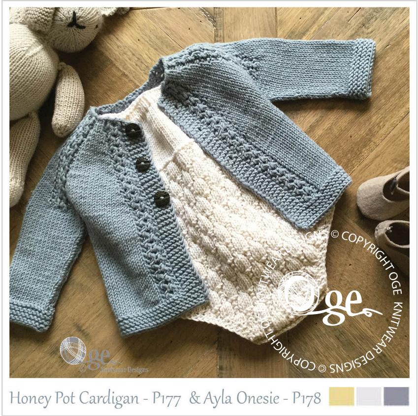 Romper & Cardigan Set - P176, P177 + P178