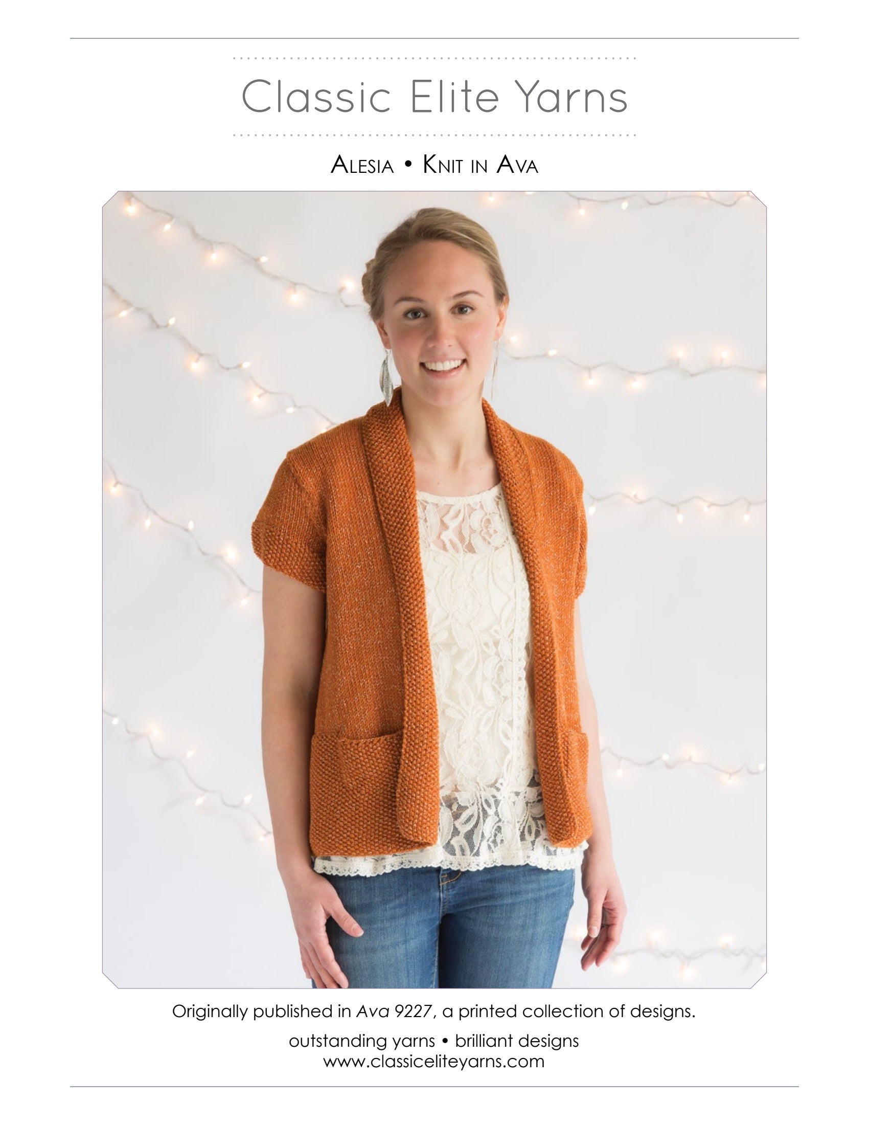 Classic Elite Yarns Alesia Cardigan Knitting Pattern
