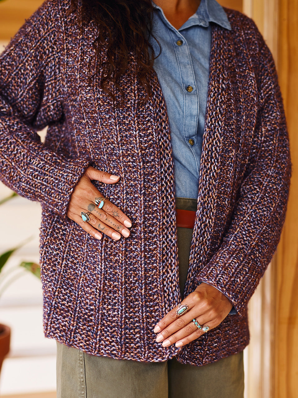 Borough Cardigan in Berroco Stratto