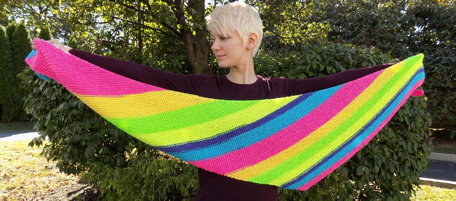 Plymouth Yarn Asymmetric Shawl Wrap Knitting Pattern