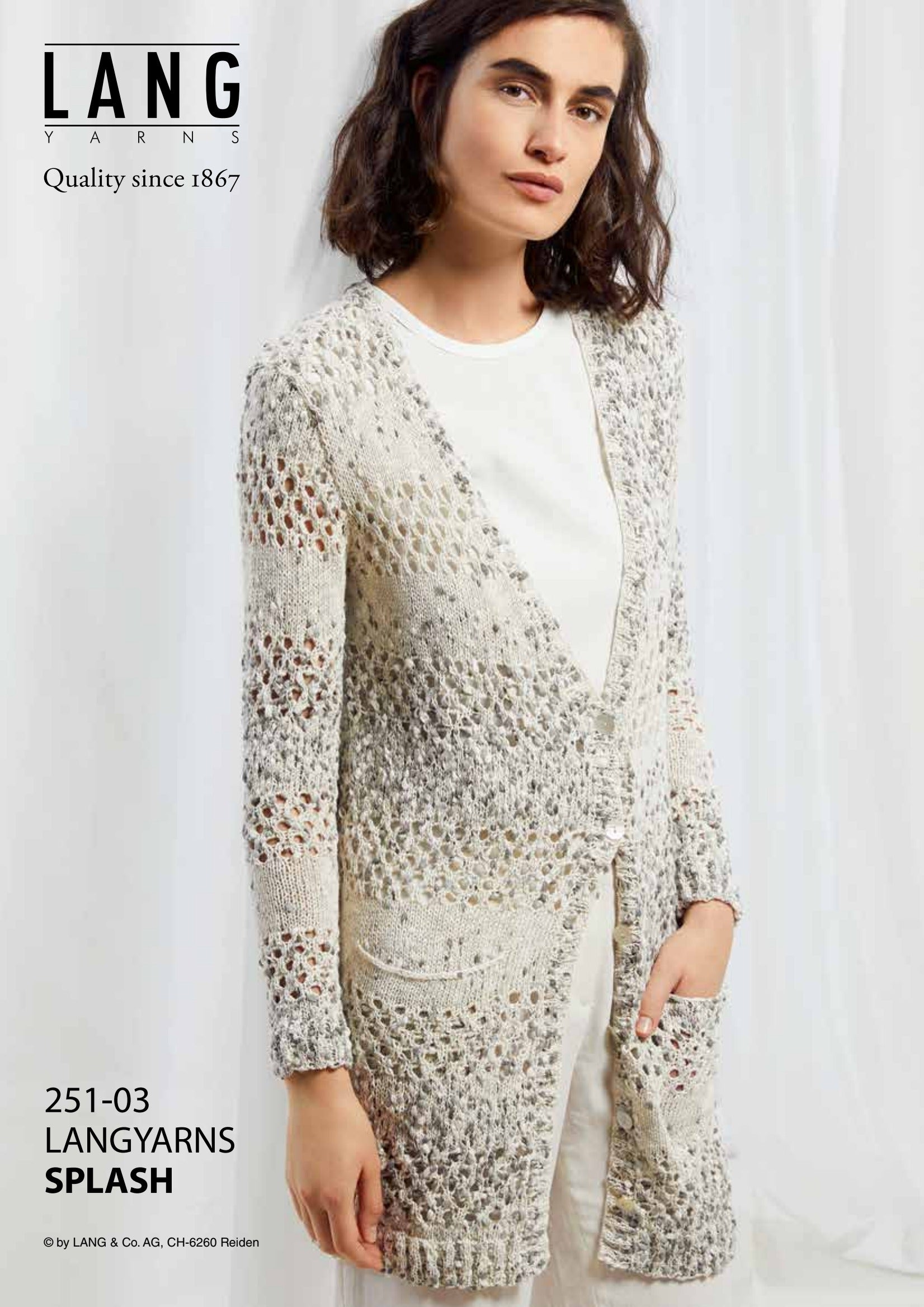 Lang 251-03 Cardigan Knitting Pattern