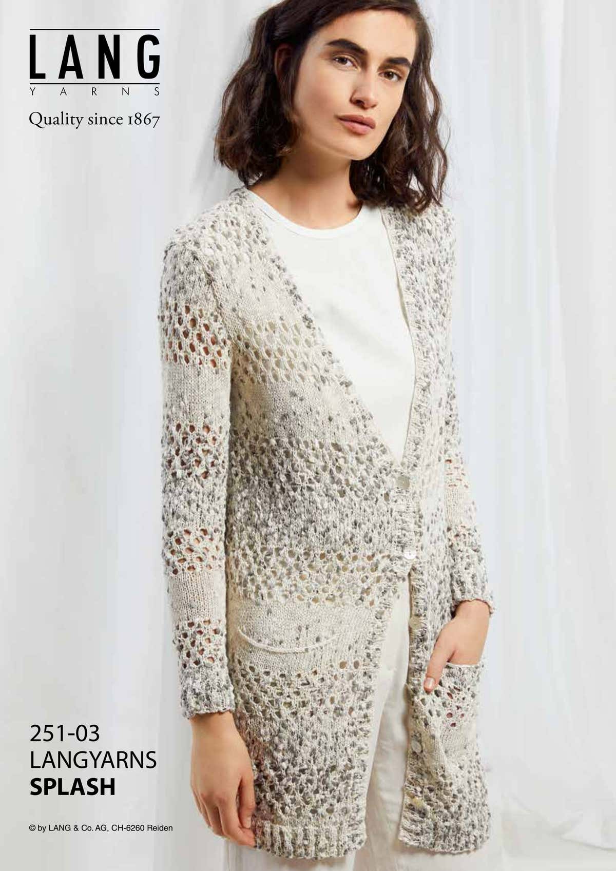 Lang 251-03 Cardigan Knitting Pattern