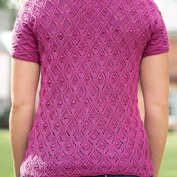 Diamond and Bobble Lace Top #194