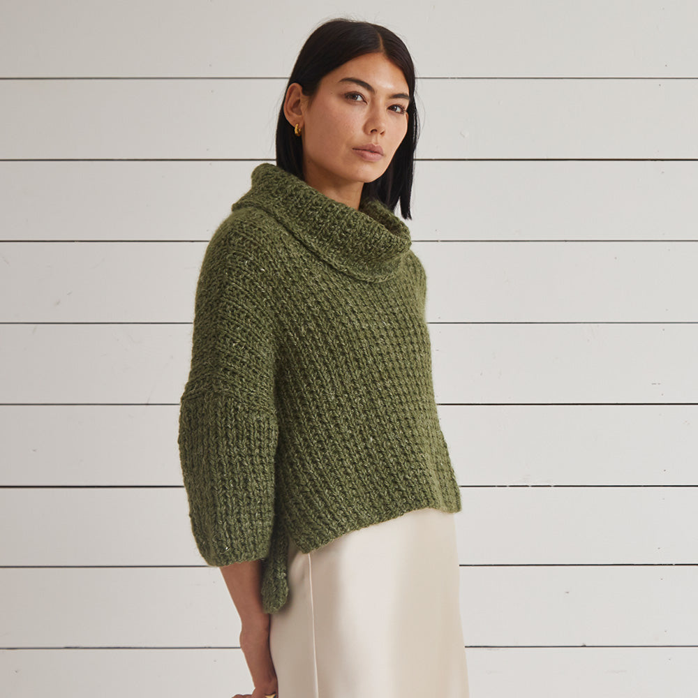 Debbie Bliss Lourdes Rib Sweater Knitting Pattern