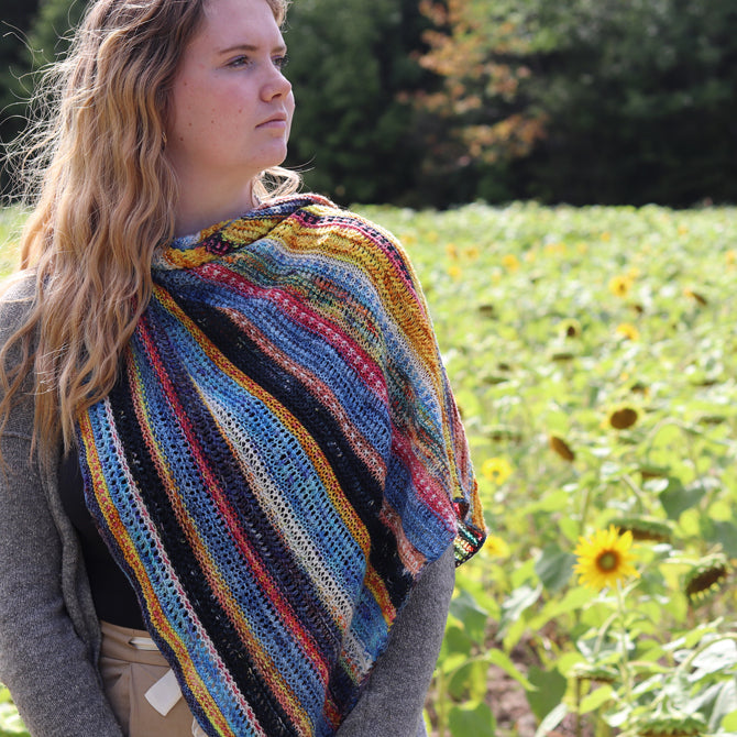 Koigu Muhu Shawl Wrap Knitting Pattern
