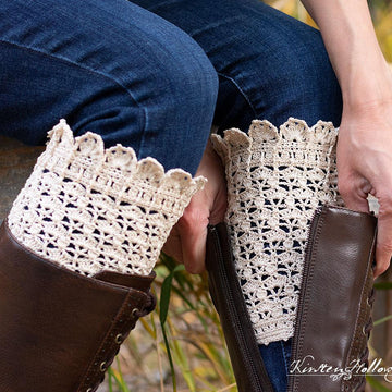 Pumpkin Spice Vintage Lace Boot Cuffs