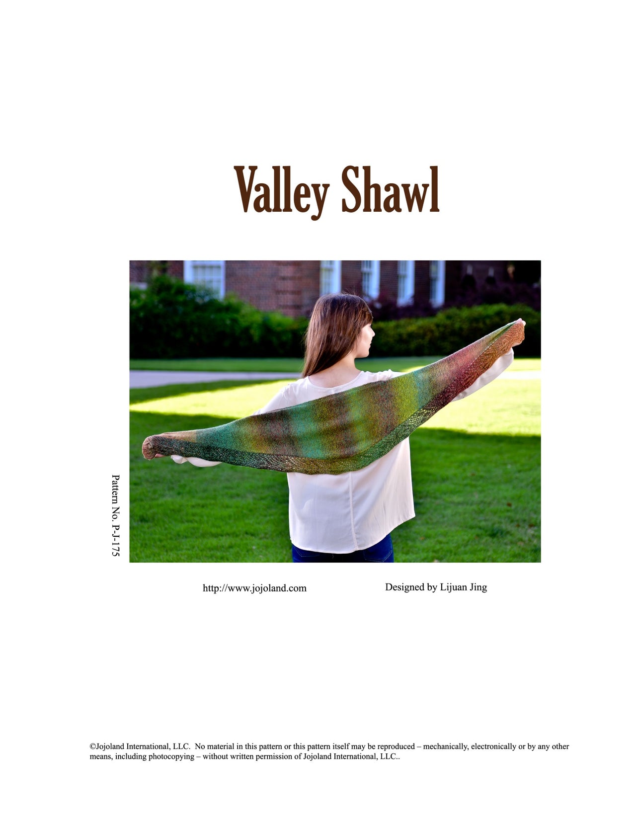 Jojoland Valley Shawl Wrap Knitting Pattern