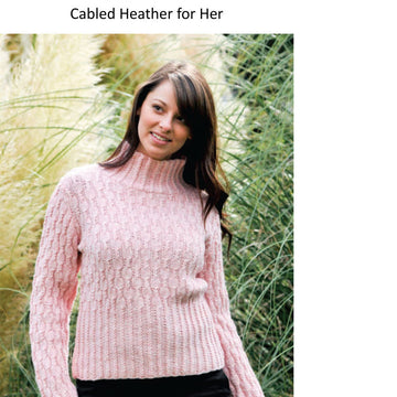 Cabled Heather for Her Jumper Knitting Pattern
