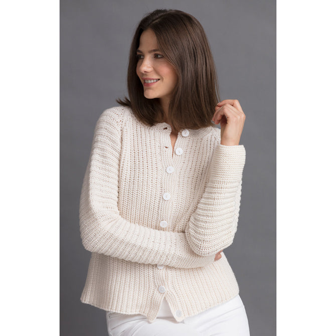 String Janet Ribbed Cardigan Knitting Pattern