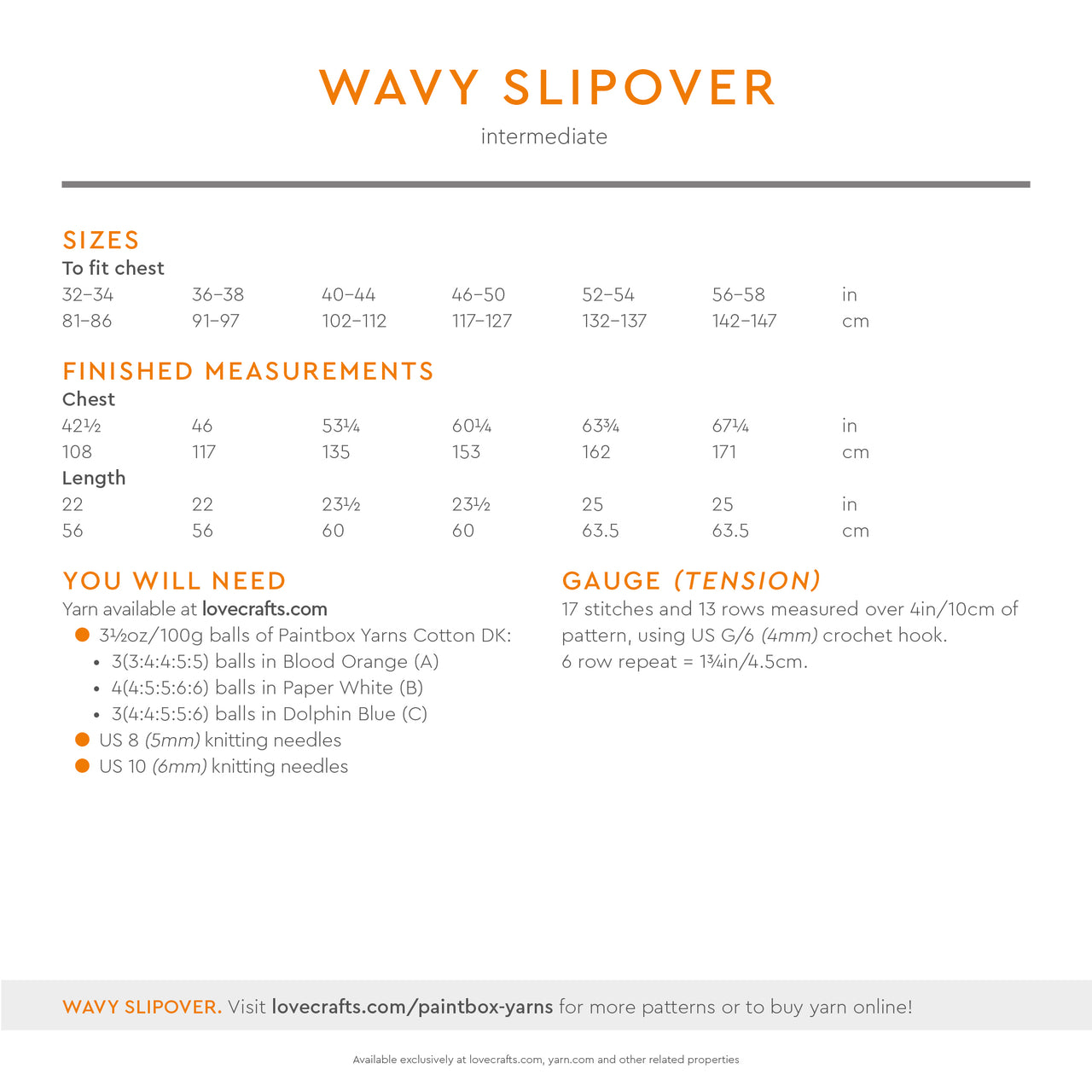 Paintbox Yarns Wavy Slipover PDF (Free)