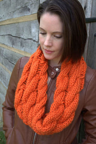 Cable Drop Stitch Cowl Knitting Pattern