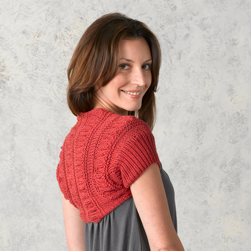 Valley Yarns Shirred Shrug Knitting Pattern