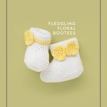 Paintbox Yarns Fledgling Floral Bootees (Free)