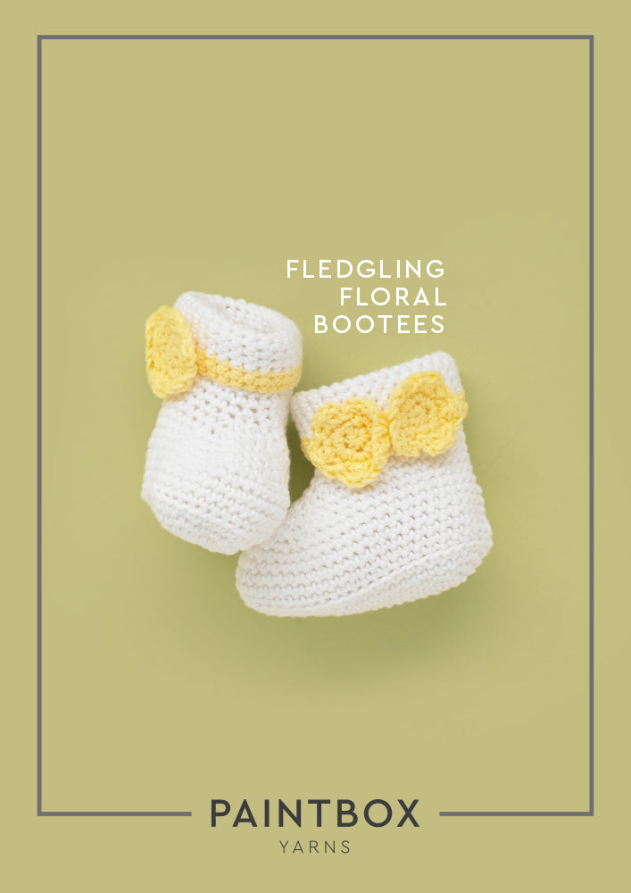 Paintbox Yarns Fledgling Floral Bootees (Free)