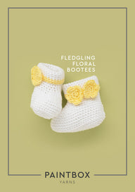 Paintbox Yarns Fledgling Floral Bootees Crochet Pattern