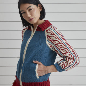 Debbie Bliss Anastasia Baseball Jacket Knitting Pattern