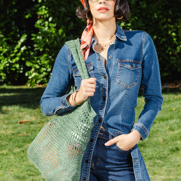 Cove Bag in Berroco Modern Linen Crochet Pattern