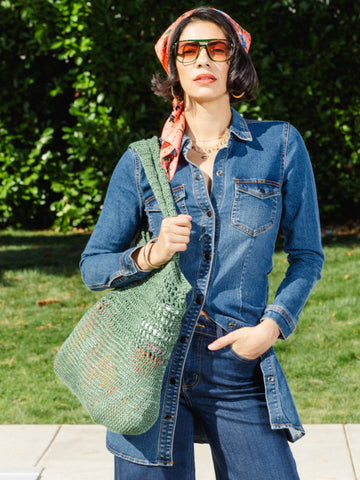 Cove Bag in Berroco Modern Linen Crochet Pattern