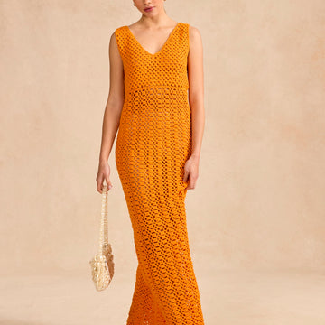 Sirdar Slinky Sundown Maxi Dress Crochet Pattern