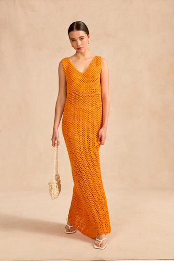 Sirdar Slinky Sundown Maxi Dress Crochet Pattern