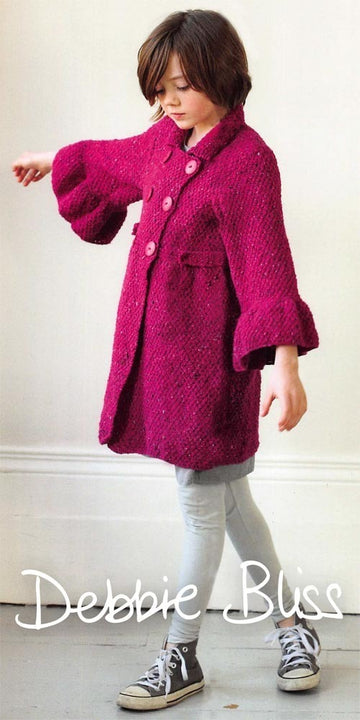 Bell Sleeved Coat in Debbie Bliss - DB120