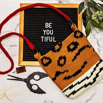 Animal Print Crochet Bag