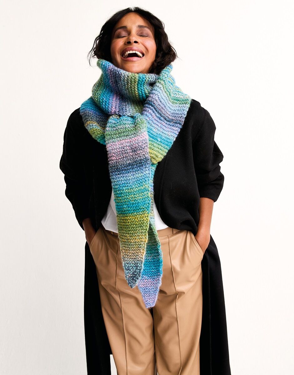 Sirdar Strata Tie-Style Scarf Knitting Pattern