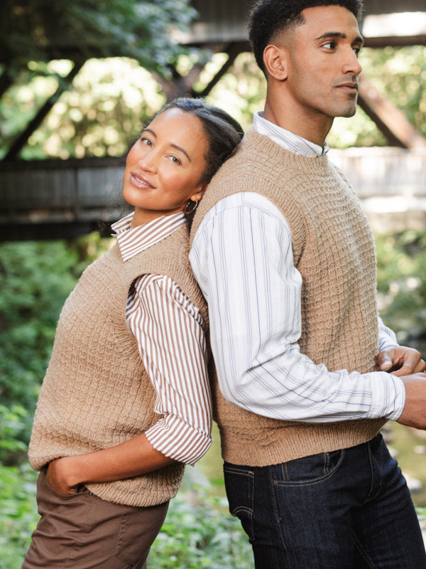 North End Vest in Berroco Remix Wool Knitting Pattern